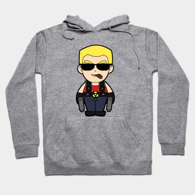 Duke Nukem Chibi Hoodie by mighty corps studio